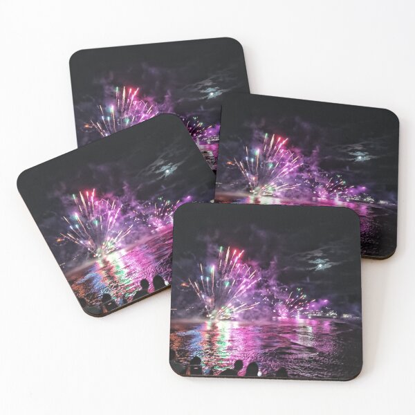 Item preview, Vivid Fireworks Display and Crowd Silhouettes - Gargano Coast Italy designed and sold by EpicVistas.