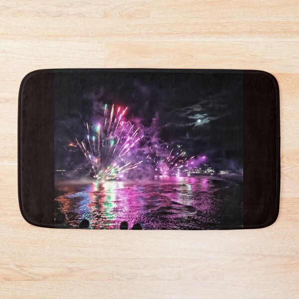 Item preview, Vivid Fireworks Display and Crowd Silhouettes - Gargano Coast Italy designed and sold by EpicVistas.