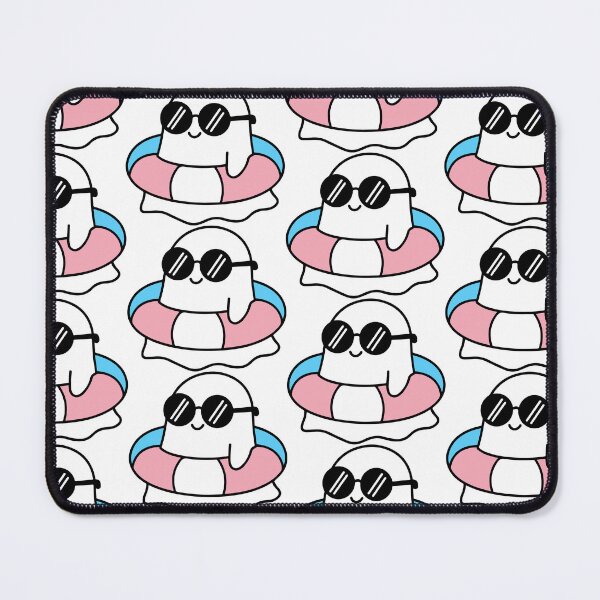 Item preview, Kawaii Trans Ghost on a Swimming Ring – LGBTQ Halloween designed and sold by Cannaxes Studio.