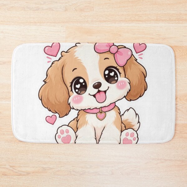 Item preview, Cute Kawaii Puppy Sticker | Adorable Puppy with Pink Bow | Pastel Dog Sticker designed and sold by Vegasstickers.