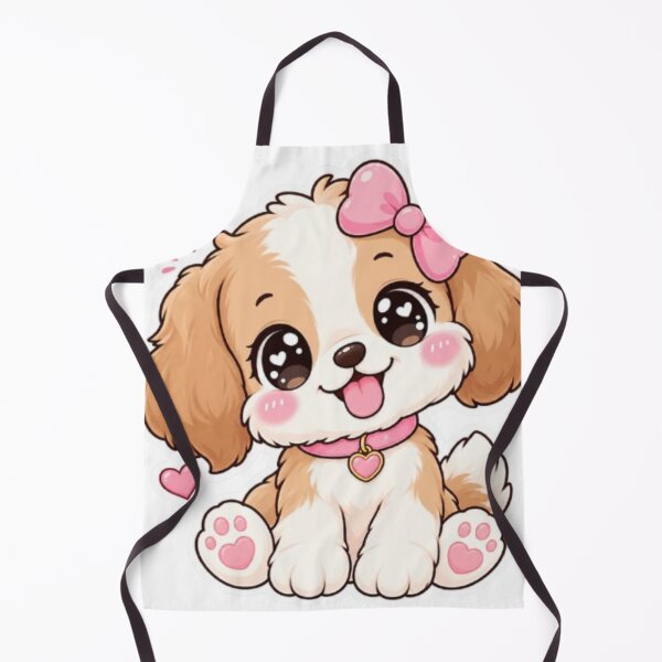 Aperçu de l'œuvre Autocollant Chiot Kawaii Mignon | Adorable chiot avec nœud rose | Autocollant Chien Pastel créée et vendue par Vegasstickers.