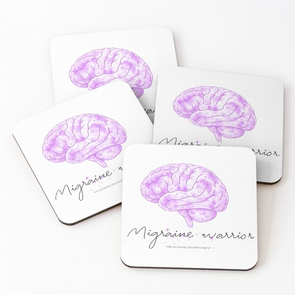 Item preview, Migraine Warrior (purple brain art) designed and sold by The Migraine Enlightenment.