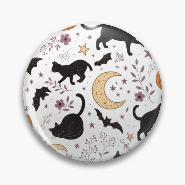 Item preview, Black Cat Halloween Pattern – Cute Spooky Cats, Pumpkins & Bats designed and sold by AvalonTshirts.