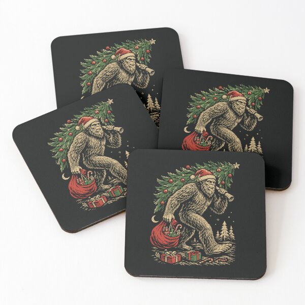 Item preview, Bigfoot Christmas Tree Lights Retro Illustration Xmas Sasquatch Pajamas Boys Men  designed and sold by alenaz.