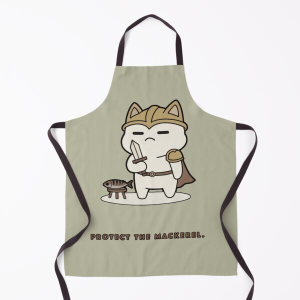 Item preview, Protect the Mackerel – Cute Cat Knight Funny Medieval Fish Defender designed and sold by Mousy17.