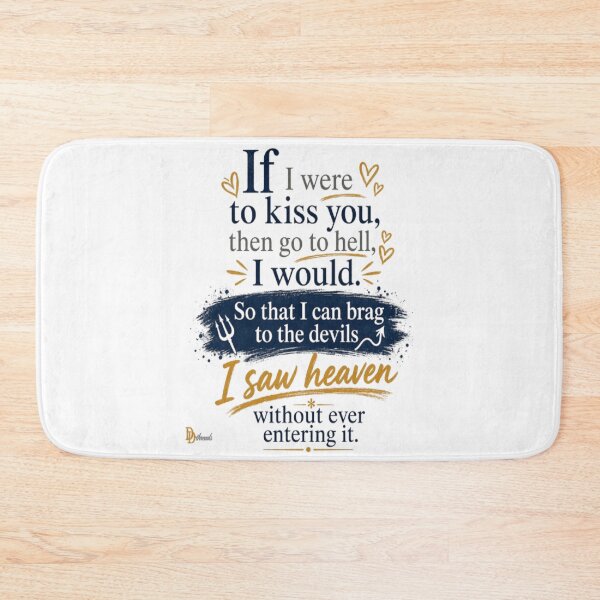 Item preview, If I Were to Kiss You – Romantic Love Quote Typography designed and sold by DesignerThreads.