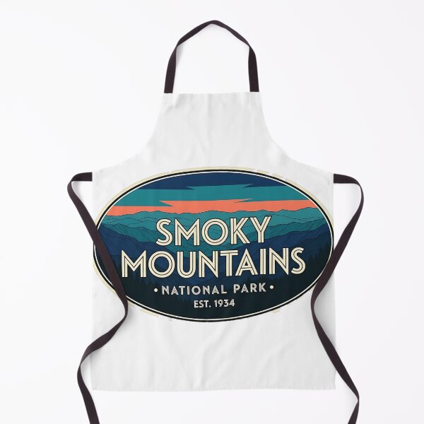 Item preview, Smoky Mountains Aerial Ridgeline Art Deco Oval Sticker designed and sold by DetourDgn.