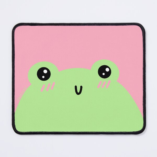 Item preview, cute frog with pink background designed and sold by forcedtoland.