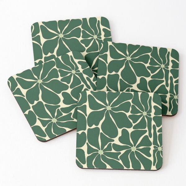 Item preview, Patterned design of Big Green Flowers designed and sold by LunaVales.