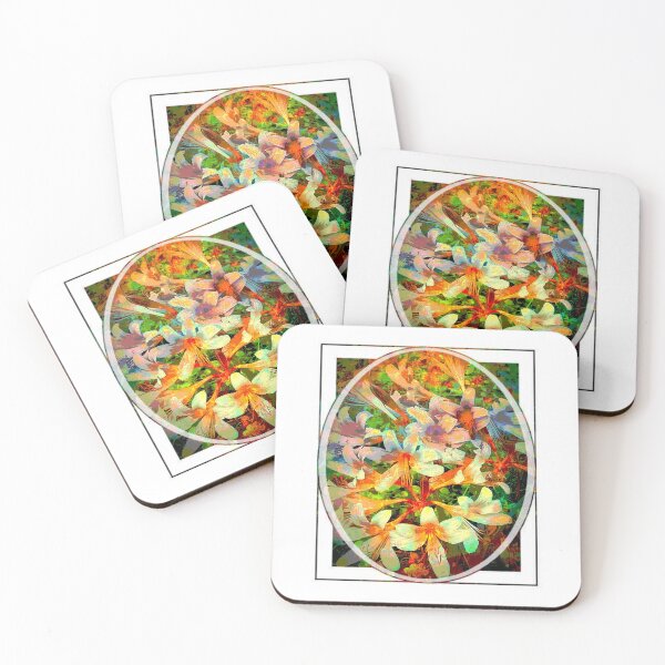 Item preview, Autumn lilies in oval frame designed and sold by Bonnie's Playground.
