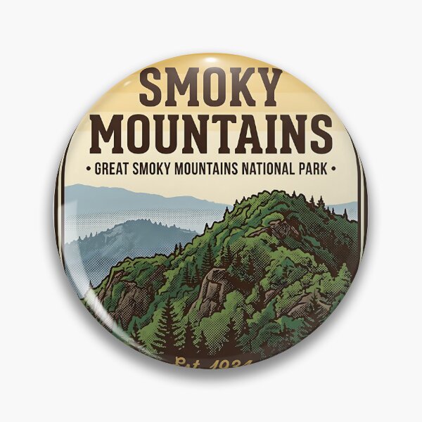 Item preview, Smoky Mountains Ridge Close-Up Halftone Arch Sticker designed and sold by DetourDgn.