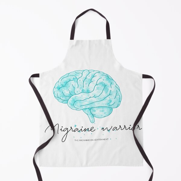 Item preview, Migraine Warrior (teal blue brain art) designed and sold by The Migraine Enlightenment.