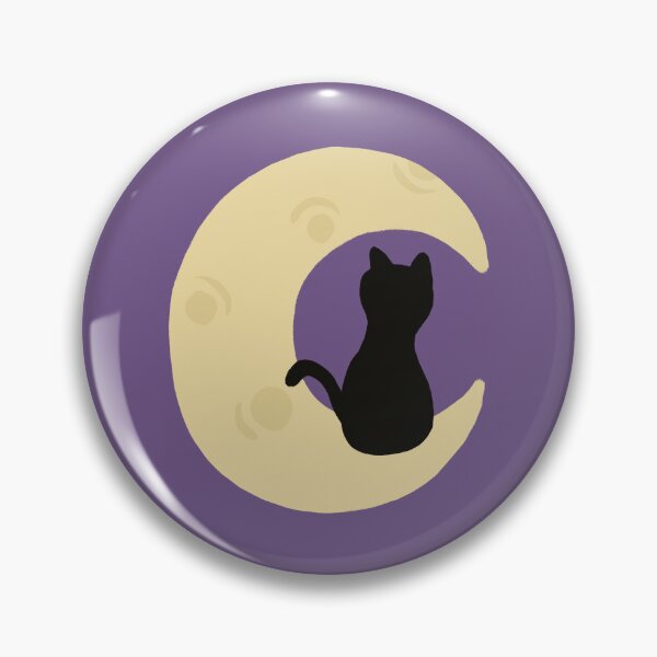 Item preview, cat on crescent moon designed and sold by sarahsdesigns02.