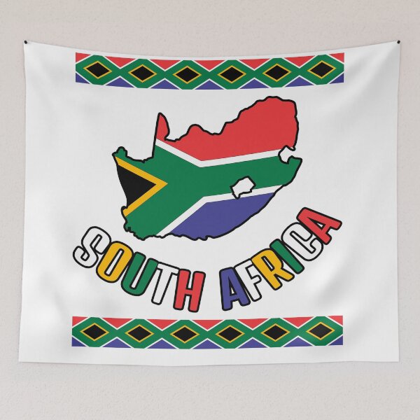 Item preview, South African Country Shape with South African Flag and Name designed and sold by Avara-Creative.