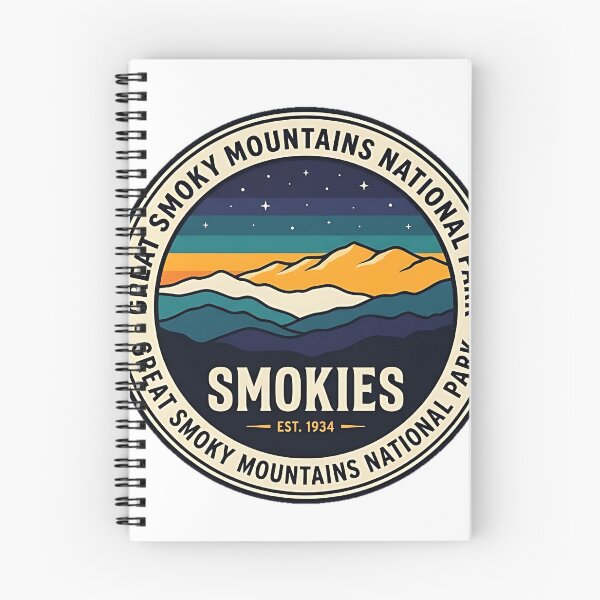 Item preview, Smoky Mountains Night Vista Circle Emblem Sticker designed and sold by DetourDgn.