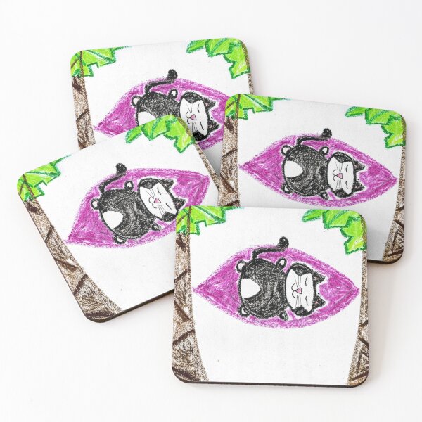 Item preview, Tuxedo Cat Relaxing in Tropical Hammock designed and sold by MagicYana.