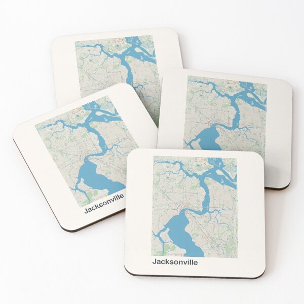 Item preview, Jacksonville Minimalistic Map Art designed and sold by MapsNerd.
