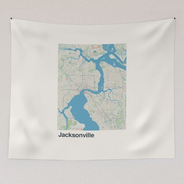 Item preview, Jacksonville Minimalistic Map Art designed and sold by MapsNerd.