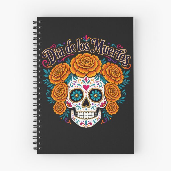 Item preview, Dia de los Muertos Sugar Skull with Marigolds designed and sold by cbfineart.