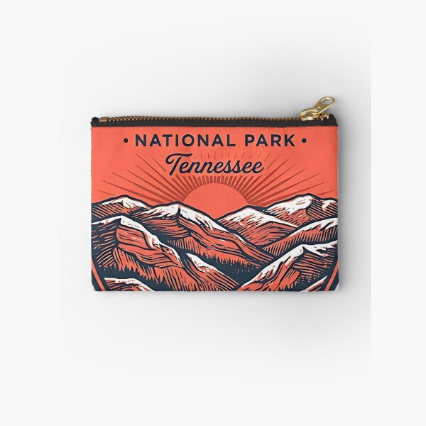 Item preview, Smoky Mountains Winter Ridgeline Shield Sticker designed and sold by DetourDgn.