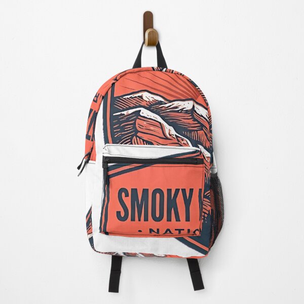 Item preview, Smoky Mountains Winter Ridgeline Shield Sticker designed and sold by DetourDgn.
