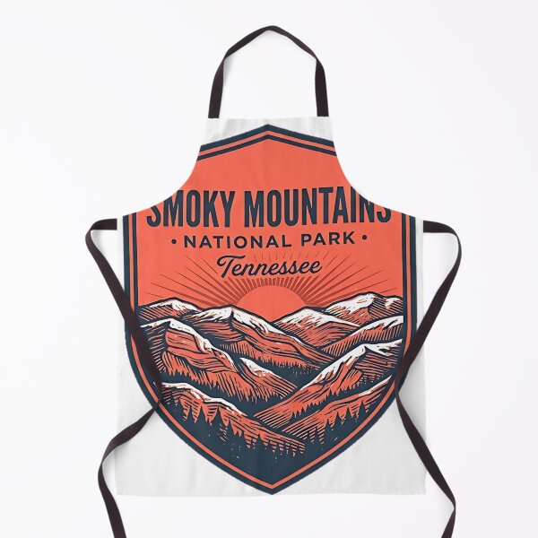 Item preview, Smoky Mountains Winter Ridgeline Shield Sticker designed and sold by DetourDgn.