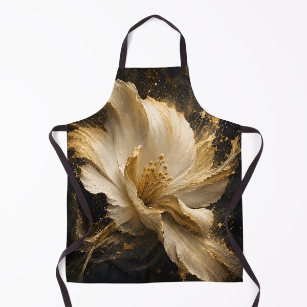 Artikelvorschau, Golden Bloom – Abstrakte goldene Blume auf Schwarz entworfen und verkauft von bauschberts.