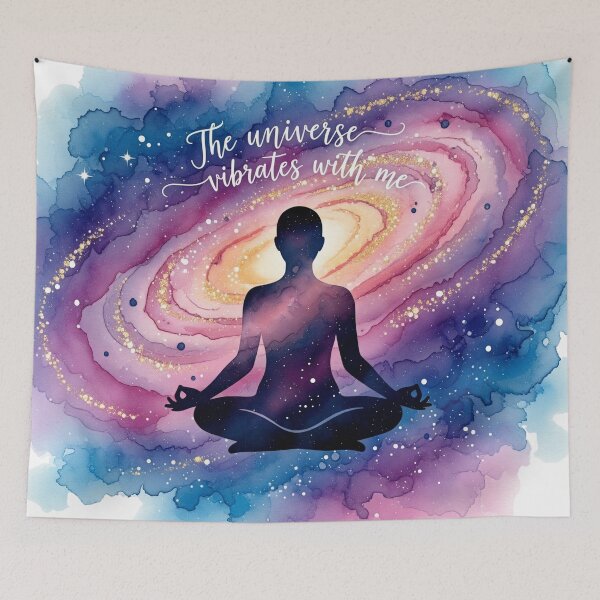Item preview, Yoga Meditation Galaxy Universe Vibrate With Me designed and sold by Karina Creative Studio.