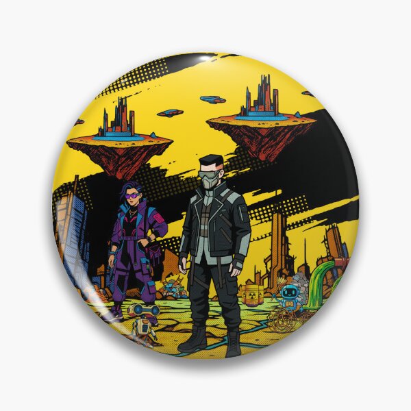 Item preview, Cyberpunk Wasteland Comic Pop Art designed and sold by Side By Side Studio.