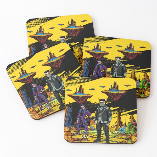 Item preview, Pop Art Cyberpunk Wasteland Graphic Comic Book Synthwave Design designed and sold by Side By Side Studio.
