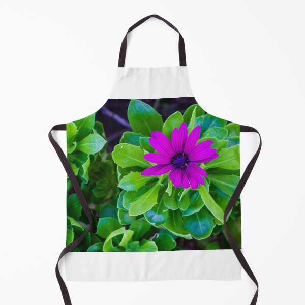Item preview, Vivid Purple Flower With Lush Green Leaves in a Bright Garden Scene designed and sold by Nmallia.