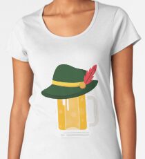 Beer With German Alpine Hat Funny Oktoberfest 2018 T Shirt Women's Premium T-Shirt