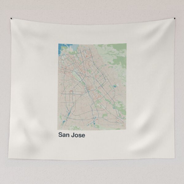Item preview, San Jose Minimalistic Map Art designed and sold by MapsNerd.