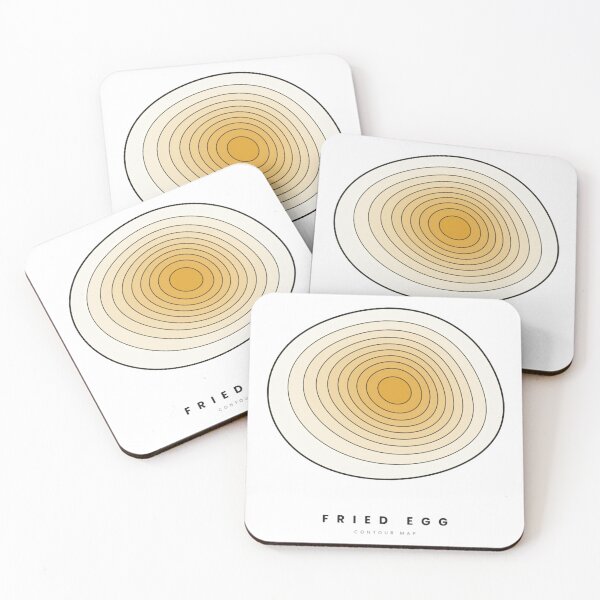 Item preview, Fried Egg Contour Map Funny Topographic Food Graphic designed and sold by Contourgoods.