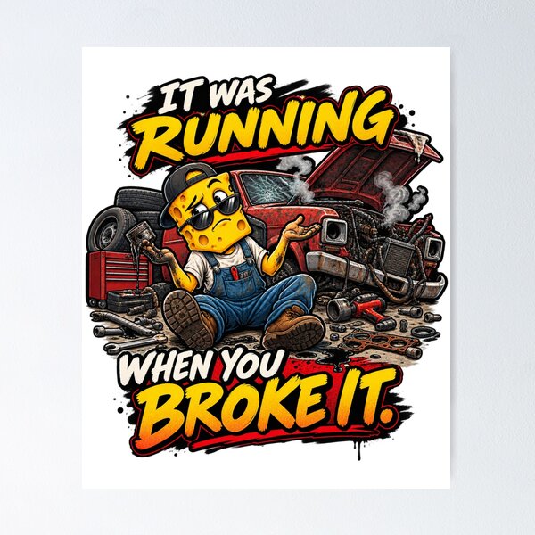 Item preview, It Was Running Funny Mechanic Shirt designed and sold by PrintCheese.