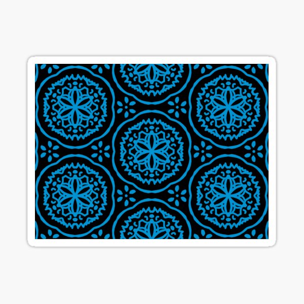 Artikelvorschau, Niedliches, nahtloses Fliesenmuster in kräftigem Blau – Original-Handzeichnung von Pixel Peaks entworfen und verkauft von my peaks media studio.