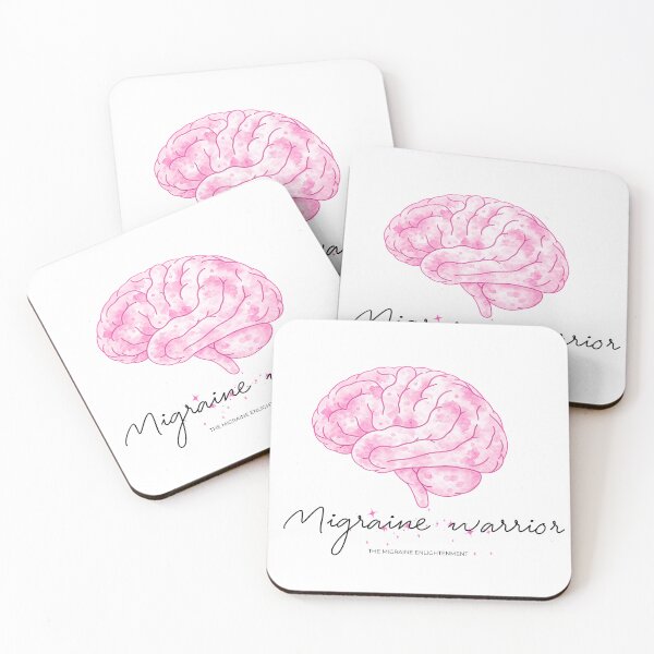 Item preview, Migraine Warrior (bright rose pink brain art) designed and sold by The Migraine Enlightenment.