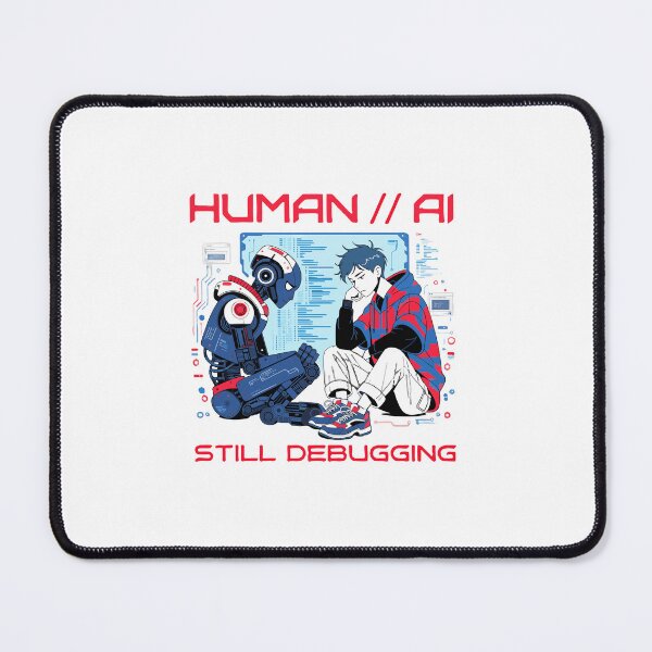 Item preview, Human // AI – Human vs Artificial Intelligence Tech Humor designed and sold by ZINTHOZ.