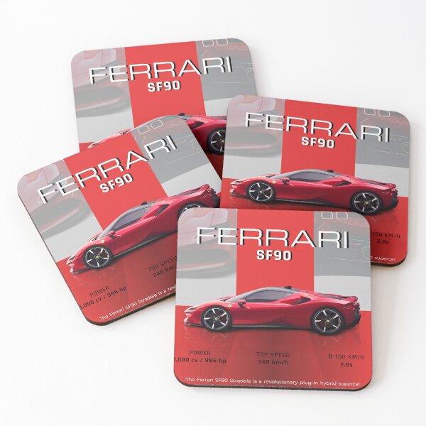 Item preview, Ferrari SF90 Stradale Hybrid Hypercar Italian Performance Poster designed and sold by VELOCITY_PRINTS.