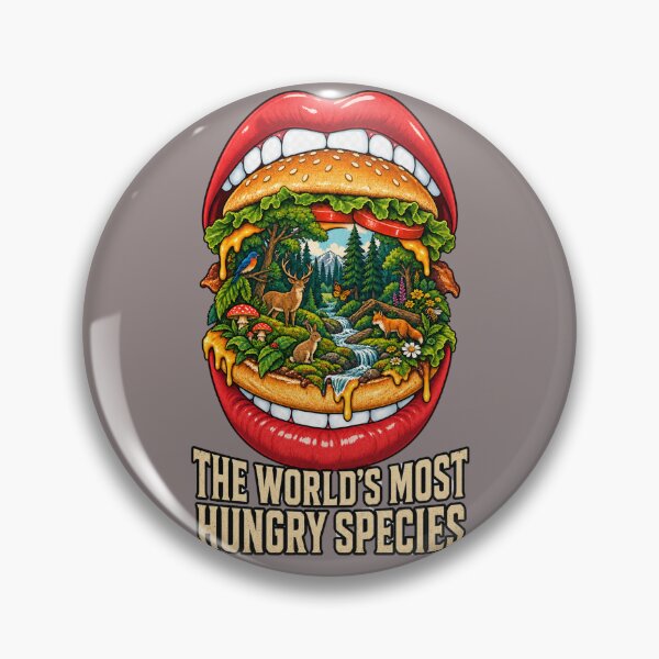Item preview, The World’s Most Hungry Species – Environmental Satire Burger designed and sold by HOUSE OF TIST.