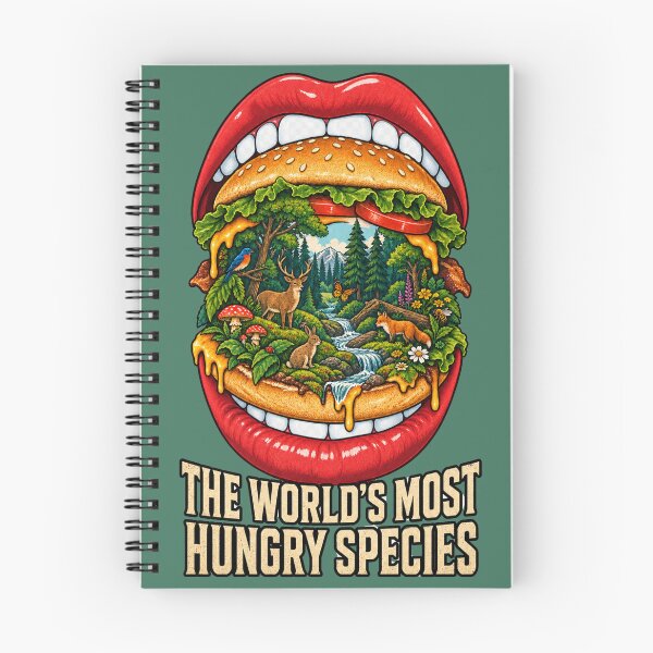 Item preview, The World’s Most Hungry Species – Environmental Satire Burger designed and sold by HOUSE OF TIST.