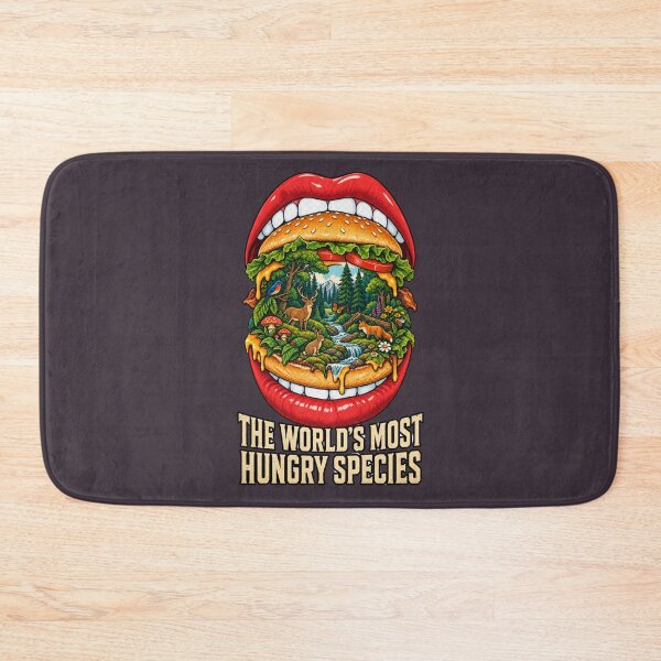 Item preview, The World’s Most Hungry Species – Environmental Satire Burger designed and sold by HOUSE OF TIST.