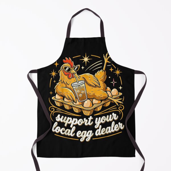 Item preview, Support Your Local Egg Dealer Funny Chicken Drinking Coffee designed and sold by Rahamkshop.