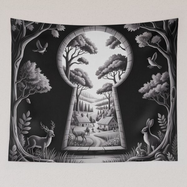 Item preview, A view through the keyhole. designed and sold by elegantpaterns.