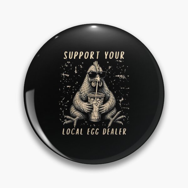 Item preview, Support Your Local Egg Dealer Funny Chicken Drinking Coffee designed and sold by Rahamkshop.