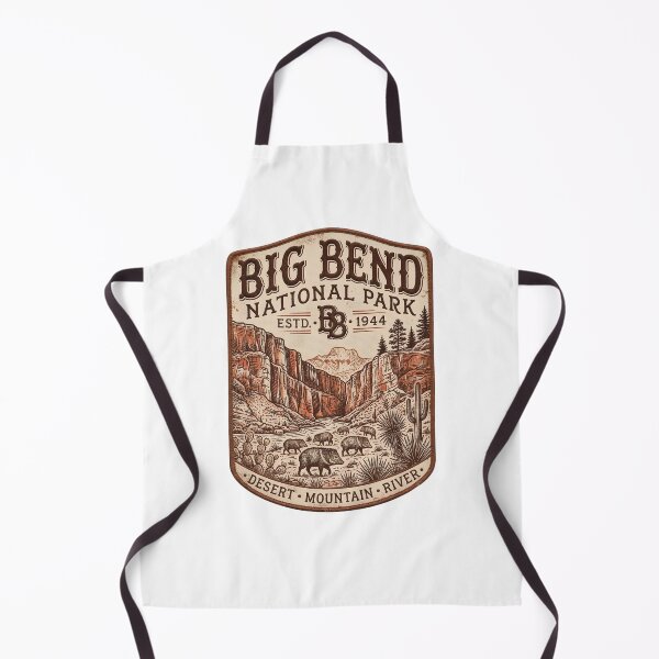 Item preview, Big Bend National Park Vintage Patch Retro Texas Desert River Hiking Souvenir designed and sold by LittleArij.