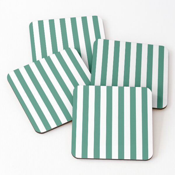 Item preview, Cabana stripe pattern in green and white color designed and sold by RishabhArts1.