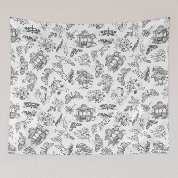 Item preview, Hand Drawn Victorian Garden in Dark Gray designed and sold by KSimpson838.