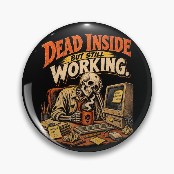 Item preview, The Overworked Skeleton – Retro Pulp Office Horror designed and sold by Anyshca.
