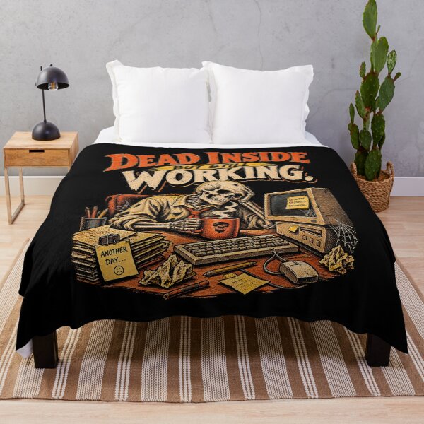 Item preview, The Overworked Skeleton – Retro Pulp Office Horror designed and sold by Anyshca.